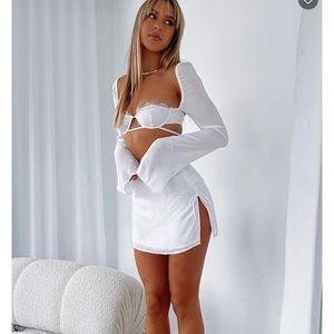 White Fox New Flame Mini Skirt + Level Up Top